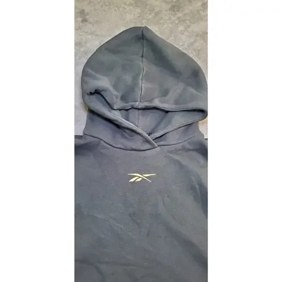 Reebok Women's Sz M Lux 24k Gold Fleece Sweatshirt Hoodie Winter C12-9 - Picture 6 of 10